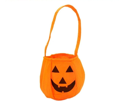 Pack Por 12 Bolsas Bolsa Estilo Calabaza Para Halloween