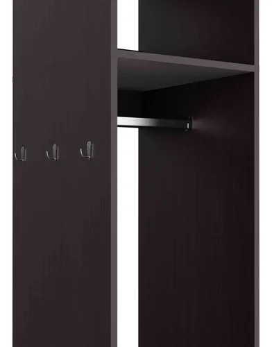 Closet Optimus Con Espejo Custer Sin Puerta / Wengue