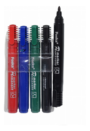 Set De Marcadores Permanentes De 4 Colores Variados
