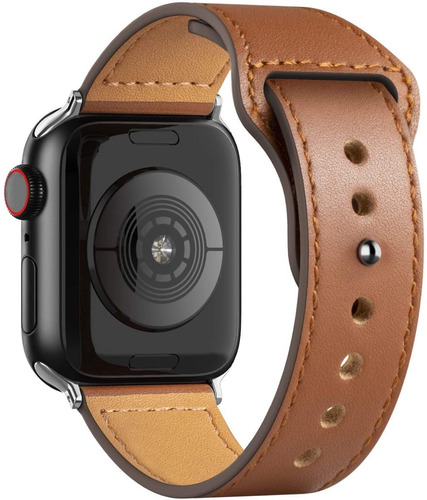 Correa Manilla Pulso Cuero Genuino Para Apple Watch 38 A 45