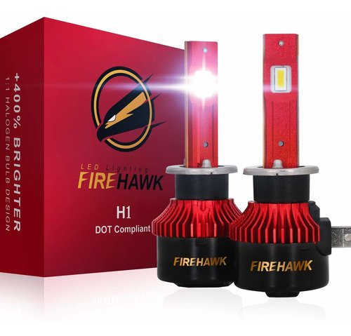 Firehawk 2021 Bombillas Led Para Faros Delanteros H1, 15000 