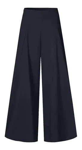 Pantalon Ancho Mujer Elegante Nuevo