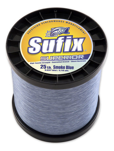 Sufix Linea Pesca Superior 4.4 Lbs (azul Ahumado 130 Libras)