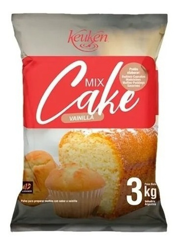 Premezcla Mix Cake Keuken De Vainilla Budines Cupcakes 3kg