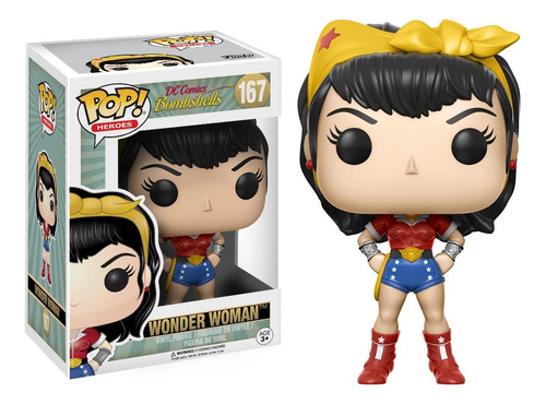 ¡funko Pop! Figura #167 De Heroes: Dc Bombshells Wonder Woma