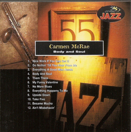 Cd Carmen Mcrae - Body And Soul (jb043 - Jazz )