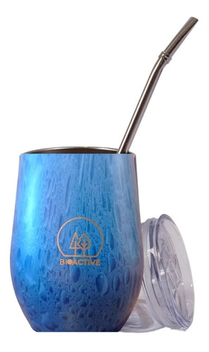 Mate Acero Inoxidable Con Tapa Y Bombilla Bioactive