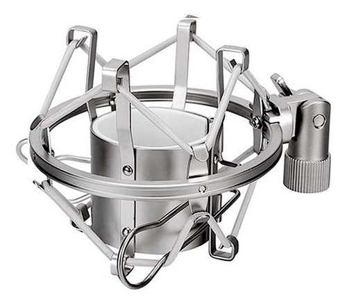 Soporte Araña Shockmount Alctron Ma001 49 Mm Color Plateado