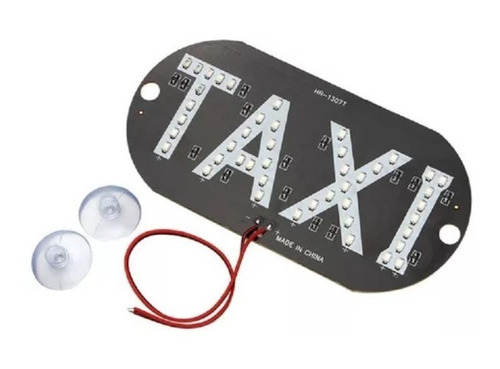 Aviso Letrero Taxi Blanco Led 12v Cigarrera Chupones Vidrio