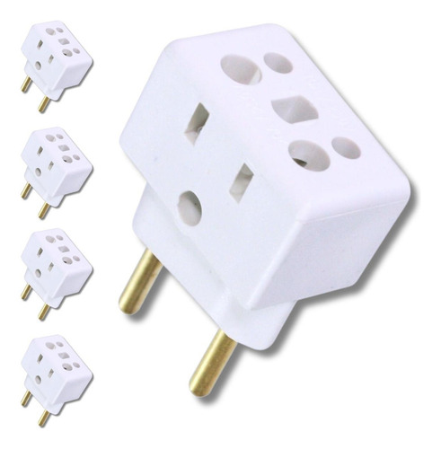 Kit 5x Adaptador Tomada Bob Esponja Benjamin10a/20a 3p