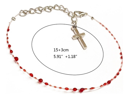 (a) Pulsera Con Forma De Gota De Sangre Roja Con Personalida