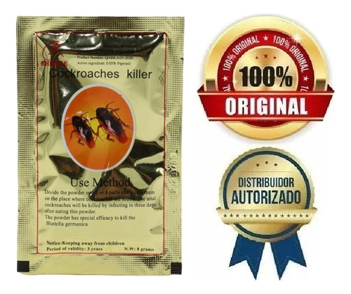Insecticida Mata Chiripas Cucarachas 50 Sobres 100% Original
