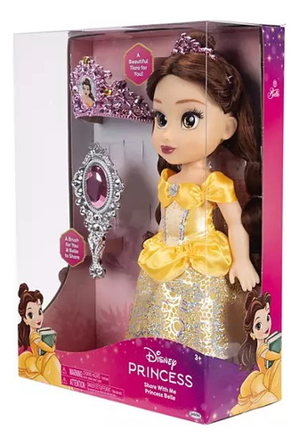 Boneca Princesa Bella Disney Com Acessórios Infantil