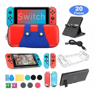 Kit Fundas Y Estuche De Nintendo Switch Con 20pzs Accesorios