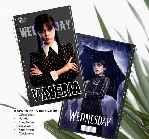 Agenda Libreta Personalizada Merlina Wednesday Addams