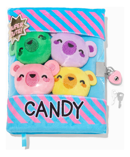 Diario Personal Agenda Con Candado Candy Bears De Peluche 