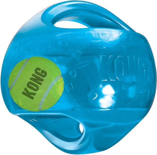 Pelota Kong Jumbler para perros, color azul medio