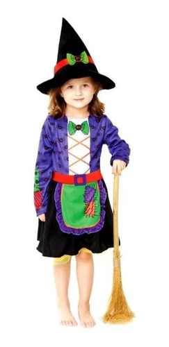 Disfraz Para Niñas Brujita Infantil Hallowen