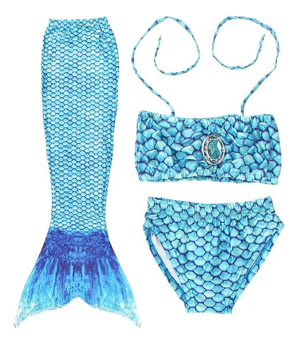 Traje De Baño De Cola De Sirena Bikini Niñas Ropa De Baño