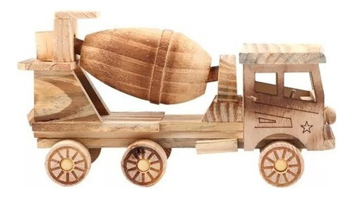 Juguete De Madera Camion Mezcla  Niños Regalo Artesanal