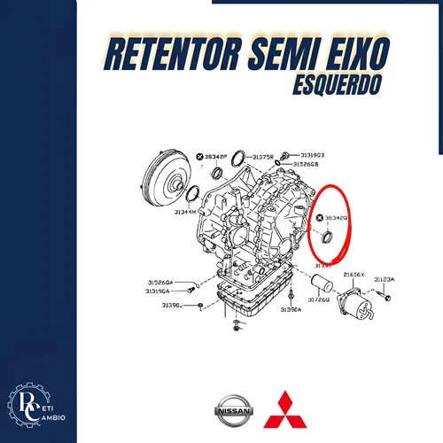 Retentor Semi Eixo Esquerdo Câmbio Jf011 Nissan Sentra Versa