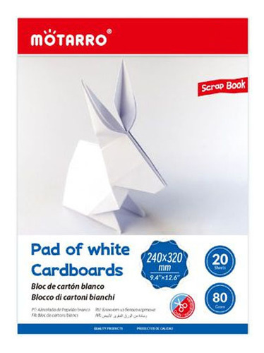 Block Papel Blanco 80 Grs Para Origami 20 Hjs
