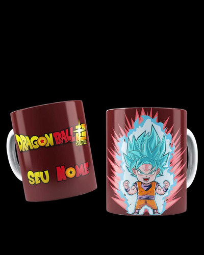 Taza Dragon Ball Seu Nome En Polimero