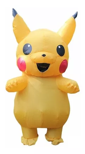 Fantasia Pikachu inflável Pokemon Adulto Cosplay Pokemon Go no Shoptime