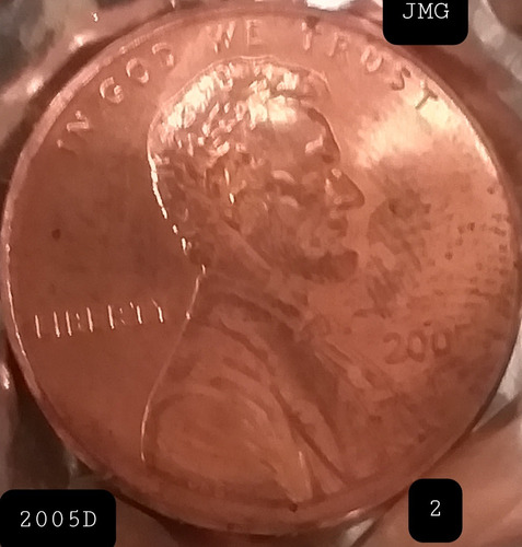 2005d Lincoln Cent Error Double Die