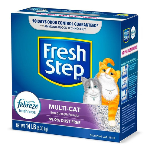 Arena Para Gatos Fresh Step Multi Cat Con Febreze 14 Lb