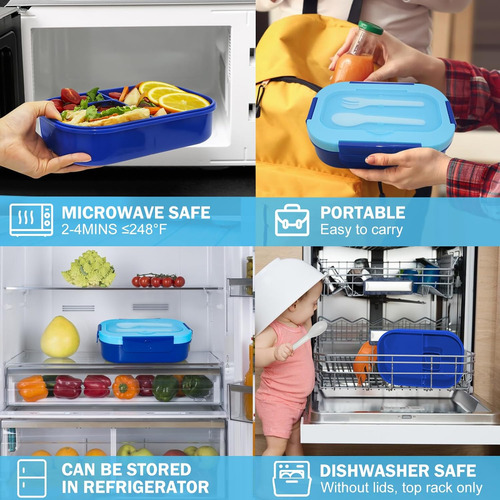 Mikkoa Lonchera Bento Para Niños, Lonchera Bento De 44.0 Fl