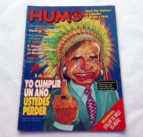 Revista Humor N° 269 - Junio 1990 * Cine Generacion Del 60