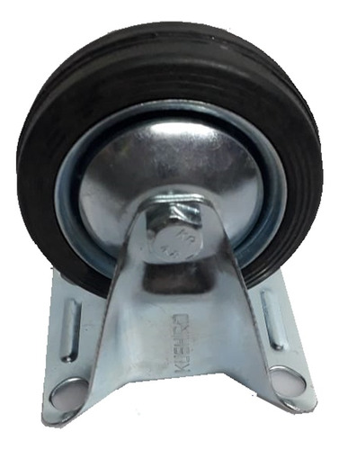 Imagen 4 de 6 de 4 Ruedas 125 Mm -2 Fija Y 2 Girat C/freno- Bulones Tuercas