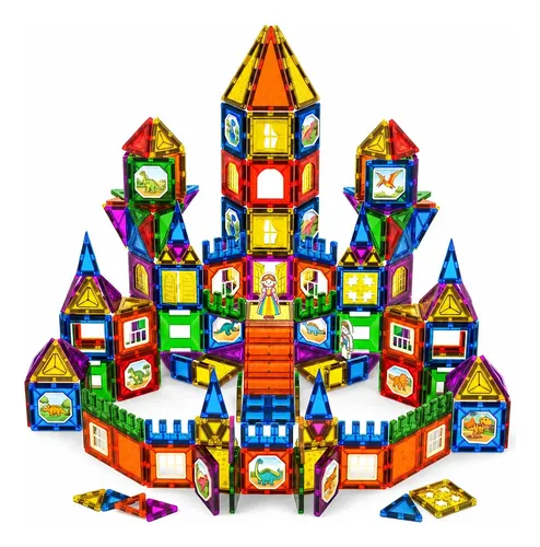 Blocos Magnéticos Construção 7,5cm Brinquedo Educati 103 Pçs 103