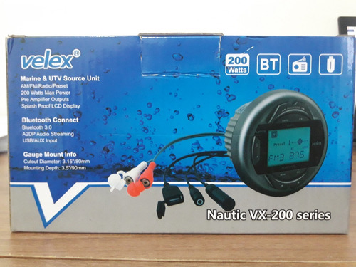 Imagem 8 de 9 de Som Mp3 Bluetooth Rádio Marinizado Prova D'água Lancha Barco