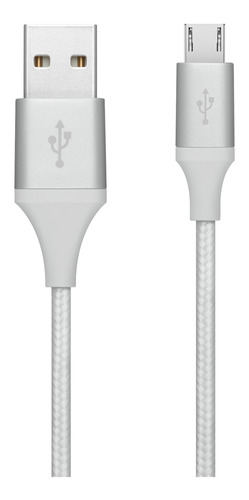 Cable De 5' Micro Usb A Usb Studio Belkin, Color Plateado