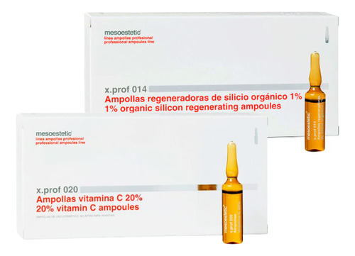 Silicio + Vitamina C Mesoestetic 10ampollas C/u Dietafitness