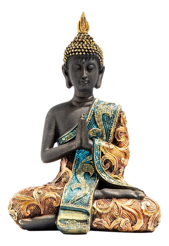 Estatua De Buda, Artesanía Budista, 14 X 9 X 20 Cm, Multicol