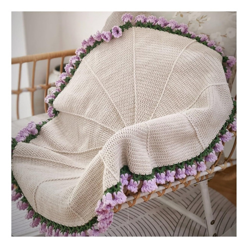 Para Crochet De Manta De Ramos Manta De Rosas Hecha A Mano,