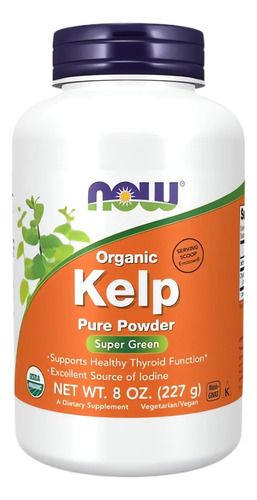 Algas Kelp En Polvo 227gr Now Organico Yodo Iodo Tiroides