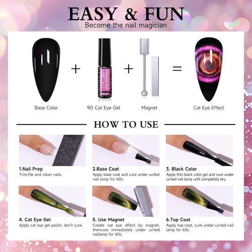 Esmalte De Uñas De Gel De Ojo De Gato, Juego De Esmalte De G