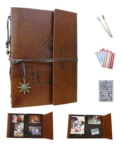 Álbum De Fotos De Scrapbook Diy Hand Book Vintage Memo...