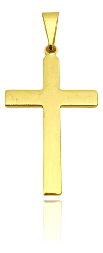 Pingente De Ouro 18k Crucifixo Chapado Banhado A Ouro