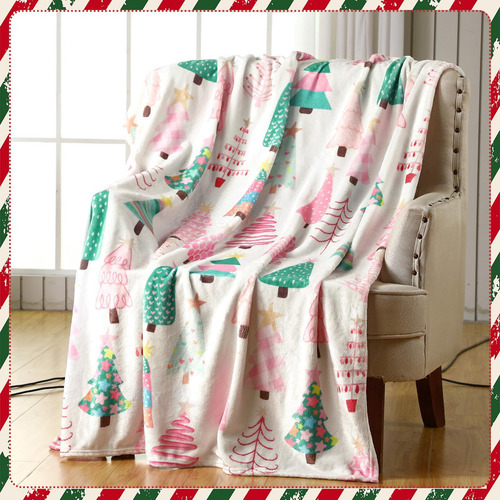 Fuweave Mantas Navideñas Rosas De 50 X 60 Pulgadas, Manta Na