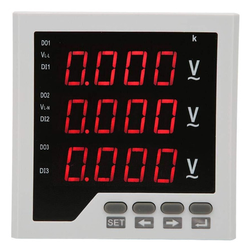 Voltímetro Trifásico,voltímetro Digital, Panel Visualización