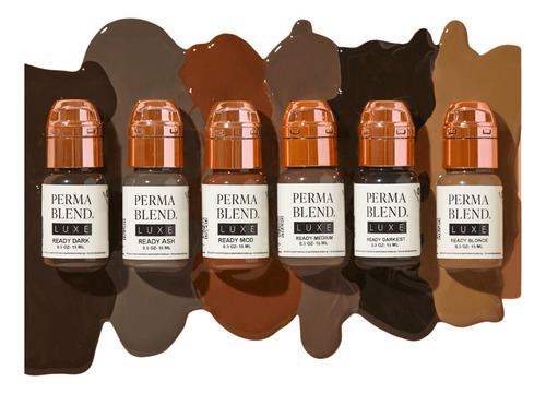 Ready Set Go Set De Cejas Perma Blend Luxe Micropigmentacion Color Marrón