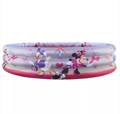 Piscina Infantil Inflável 130 Litros Minnie Mickey Etitoys Cor Rosa