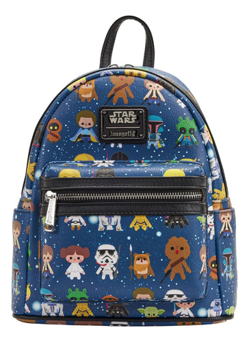 Minimochila Con Estampado De Personajes Chibi De Star Wars L