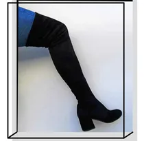 Comprar Bucaneras Botas Elastizadas De Gamuza Con Taco Bajo
