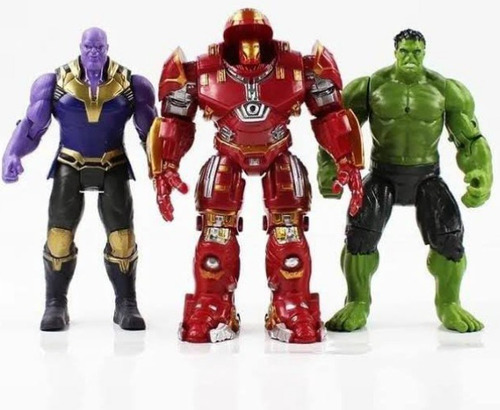 Excelentes Combo De 3 Muñecos Hulkbuster, Hulk Y Thanos